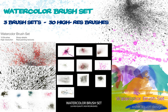 Watercolor Brush Set Mega Bundle Watercolor Brush Set Mega Bundle