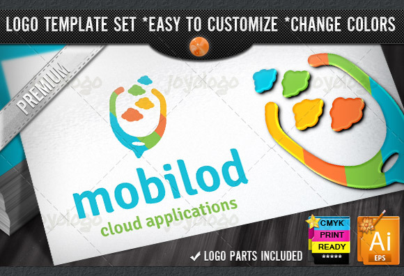 Pixel Clouds Chat App Mobile Logo Pixel Clouds Chat App Mobile Logo