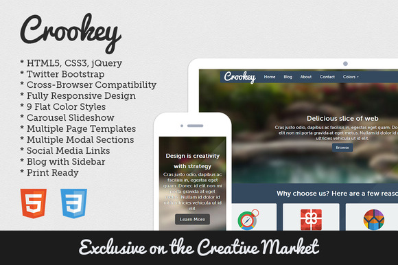 Crookey HTML5 Bootstrap Theme Crookey HTML5 Bootstrap Theme