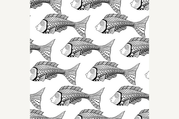 Seamless Of Fish Background Seamless Of Fish Background
