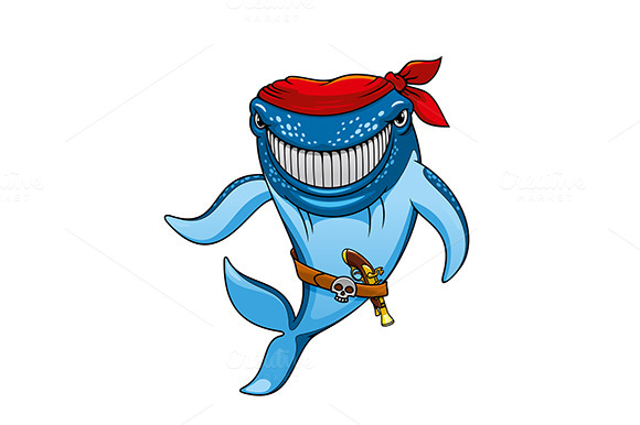 Smiling Blue Whale Pirate Smiling Blue Whale Pirate