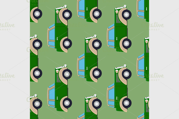 Seamless Vector Pattern With Cars Seamless Vector Pattern With Cars