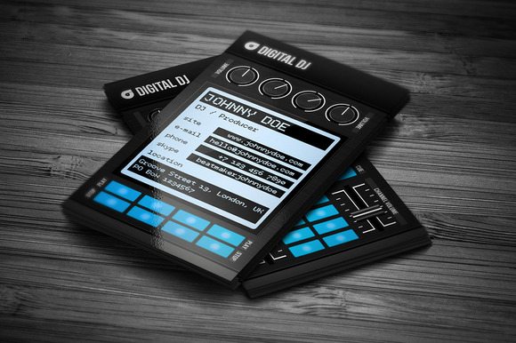Digital DJ Business Card Template Digital DJ Business Card Template
