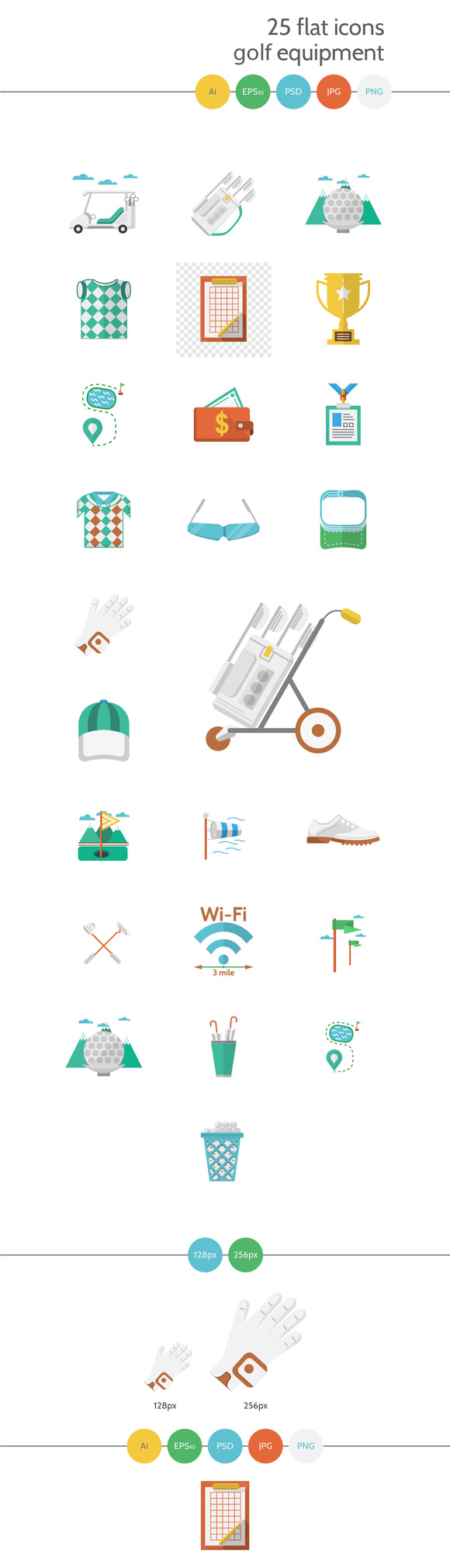 Golf 25 Flat Icons Full Collection Golf 25 Flat Icons Full Collection