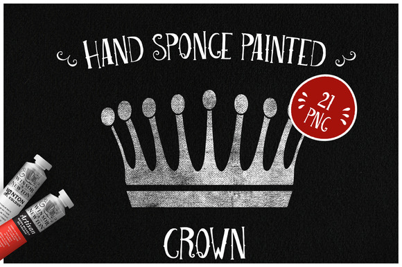 Sponge Painted Crown Sponge Painted Crown
