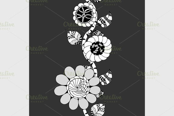 Monochrome Floral Pattern Monochrome Floral Pattern