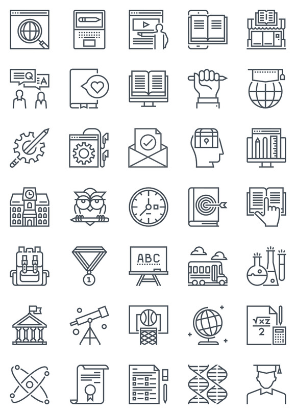 Education Icon Set 35 Icons Education Icon Set 35 Icons