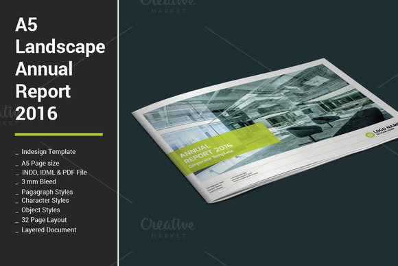 Indesign Landscape Report Template 187 Designtube Creative Design Content Indesign Landscape Template