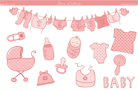 baby girl shower pictures clip art - photo #35