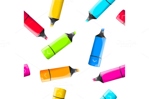 Rainbow Marker Pattern Vector Rainbow Marker Pattern Vector
