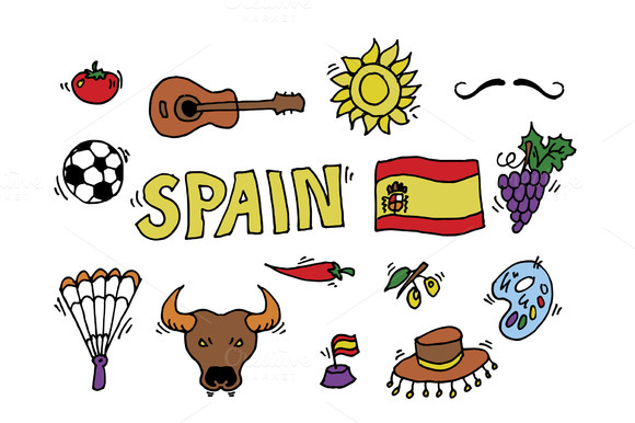 Doodles Symbols Of Spain Doodles Symbols Of Spain