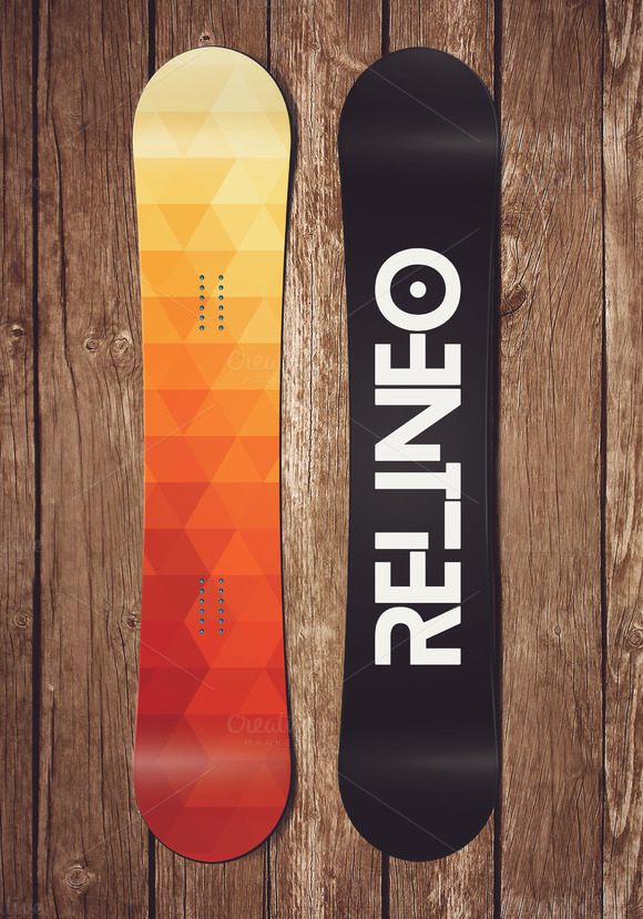 Free Snowboard Mockup » Designtube Creative Design Content