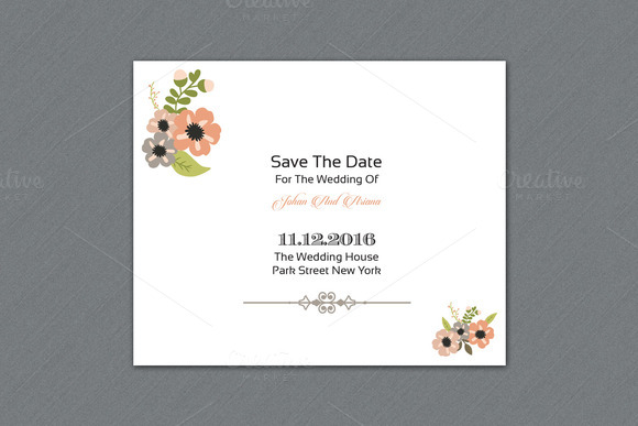 Save The Date Free Template Indesign Rk Rsd Zlbozp 187 Designtube Creative Design Content Save The Date Indesign Template