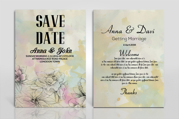 Wedding Invitations Templates Free Retro 187 Designtube Creative Design Content Sided Invitations Templates