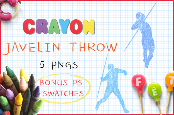 Crayon Javelin Throw Crayon Javelin Throw