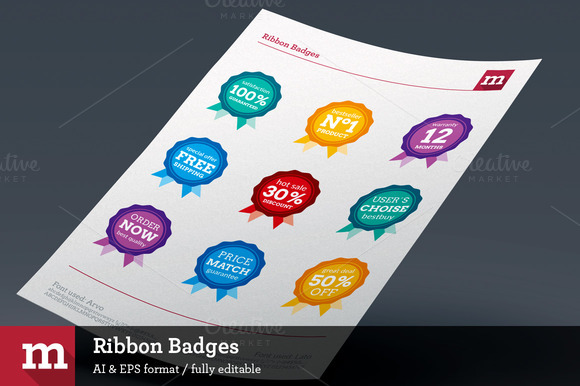9 Ribbon Badges For ECommerce 9 Ribbon Badges For ECommerce