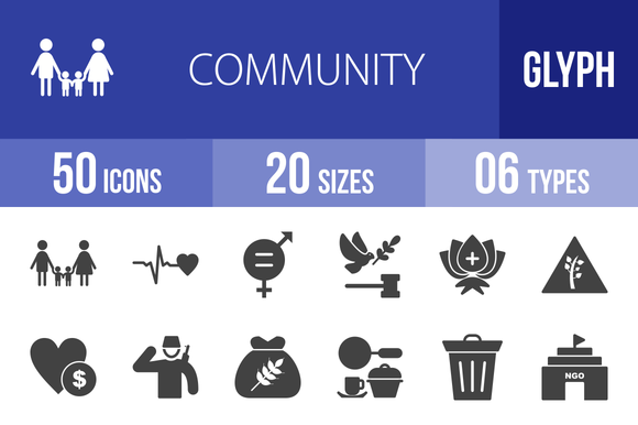 50 Community Glyph Icons 50 Community Glyph Icons