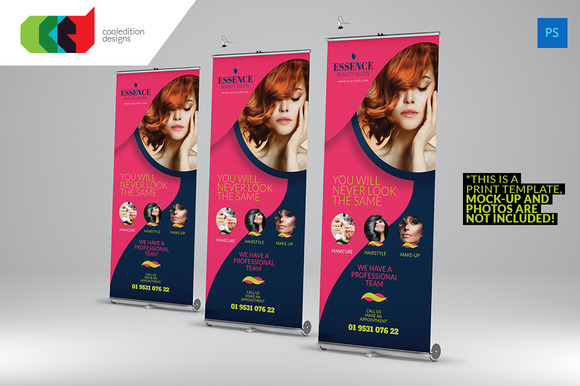 Contoh Design Roll up Banner Beauty Care Roll-up Banner