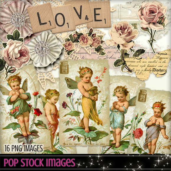 French Ephemera Fairy Elements French Ephemera Fairy Elements