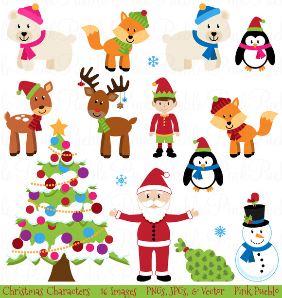 free clip art christmas animals - photo #2