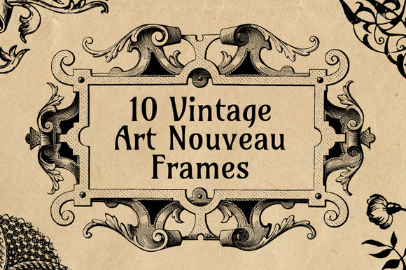 Art Nouveau Frames Borders Free » Designtube - Creative Design Content