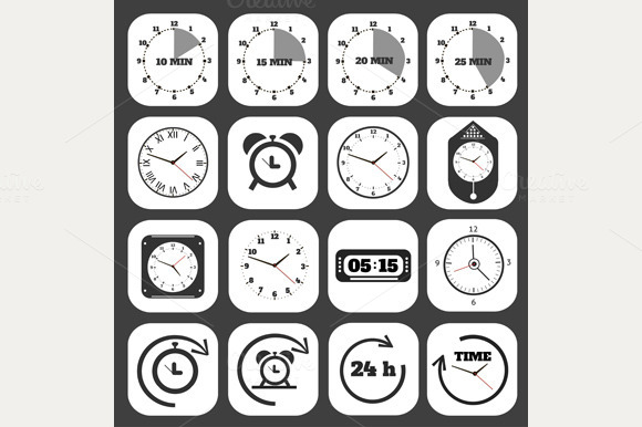 Black Clocks Icon