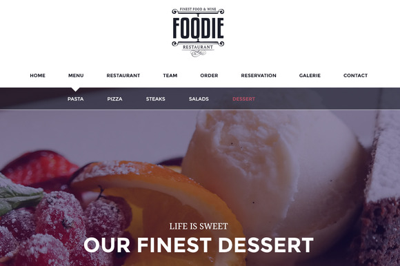 Restaurant Website PSD Template Restaurant Website PSD Template
