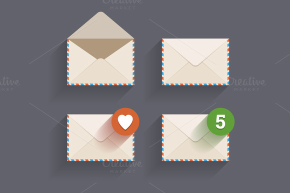 Flat Email Icons Flat Email Icons