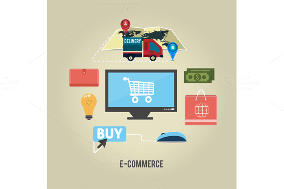 E-commerce Infographic Concept E-commerce Infographic Concept
