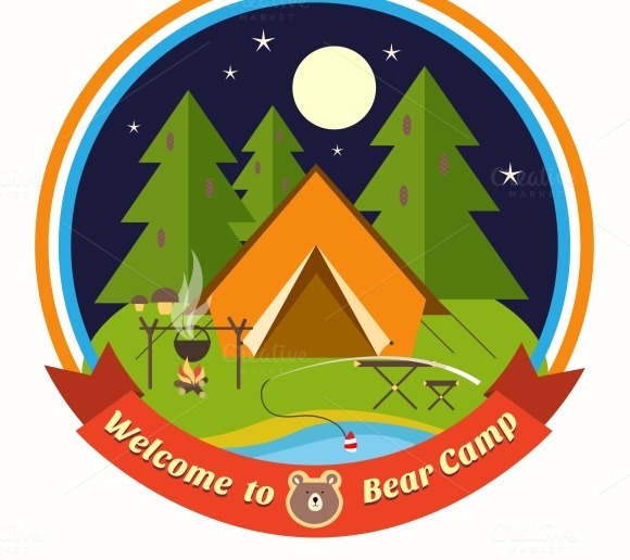 Welcome To Bear Camp Badge Welcome To Bear Camp Badge