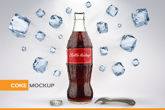 coca cola bottle label template psd