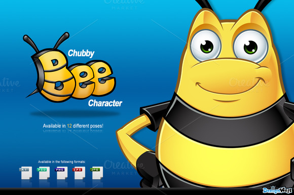 Chubby Bee Character Chubby Bee Character