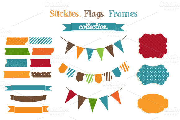 Stickies Flags Frames Collection Stickies Flags Frames Collection
