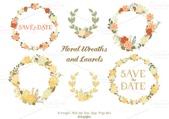 Floral Wreaths Laurels Floral Wreaths Laurels