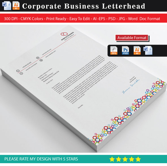 Bubbles Business Letterhead Bubbles Business Letterhead