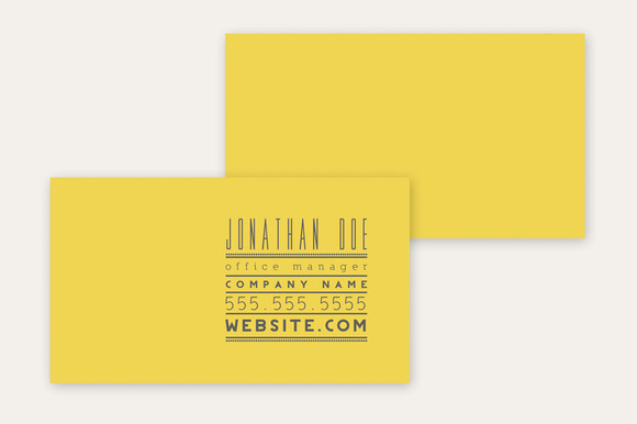 Business Card Template Typography Business Card Template Typography