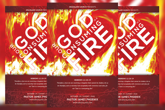 Consuming Fire Church Flyer Consuming Fire Church Flyer