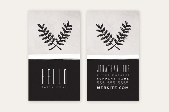 Business Card Template Leaves Business Card Template Leaves
