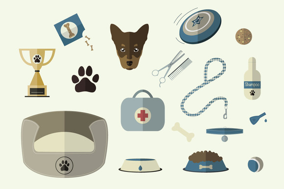 Dog World Vector Elements Dog World Vector Elements