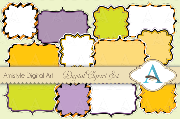 Halloween Labels Clipart Set Halloween Labels Clipart Set