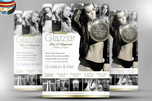 Glazziar Bar Flyer Template Glazziar Bar Flyer Template