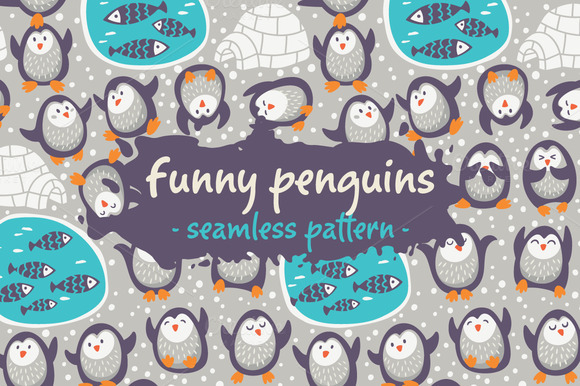 Funny Penguins Pattern Funny Penguins Pattern