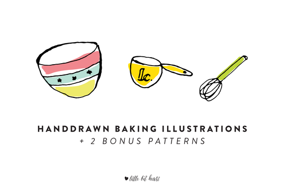 15 Handdrawn Baking Illustrations 15 Handdrawn Baking Illustrations
