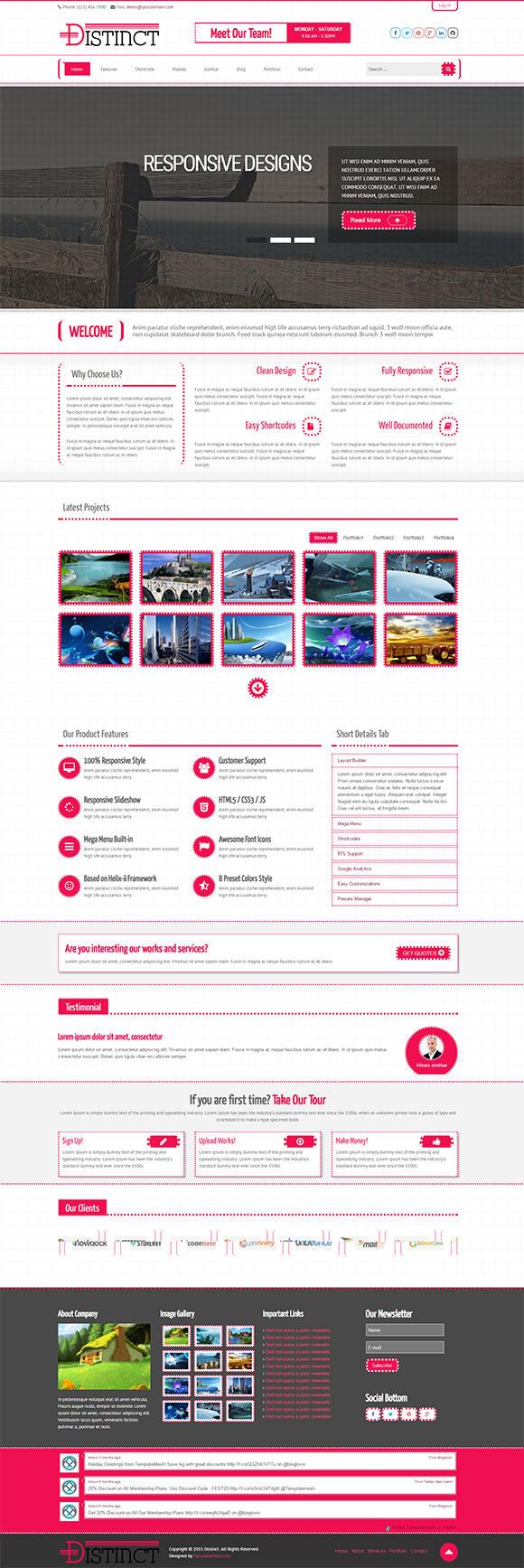 Distinct Business Joomla Template Distinct Business Joomla Template