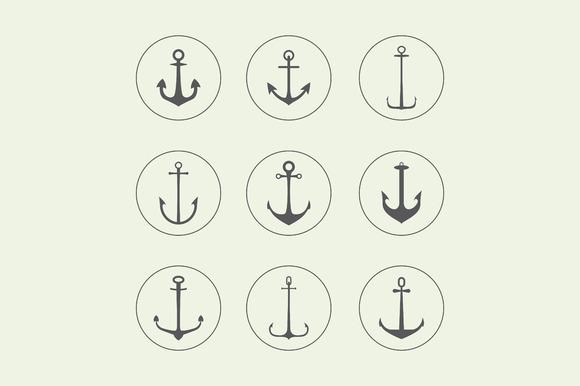 Anchor Crown Arrow Icons Anchor Crown Arrow Icons