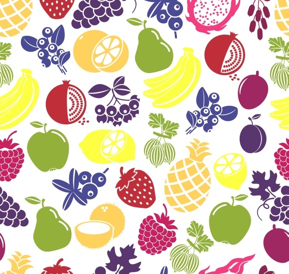 Vegetables And Fruits Seamless Backs Vegetables And Fruits Seamless Backs