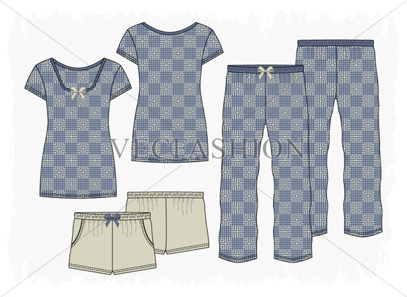 Woman Sleepwear Pajama Set Woman Sleepwear Pajama Set