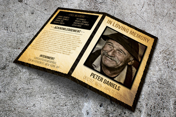 Free Download Memorial Service Program Template Indesign 187 Designtube Creative Design Content Free Funeral Program Template Indesign