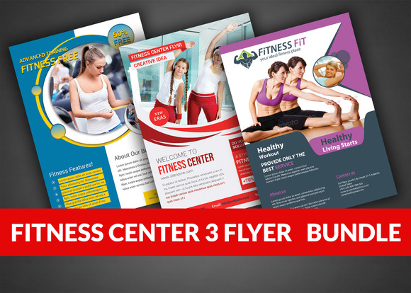 Fitness Flyer Bundle Print Templates Fitness Flyer Bundle Print Templates