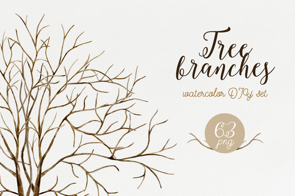 Tree Branches Watercolor DIY Set Tree Branches Watercolor DIY Set